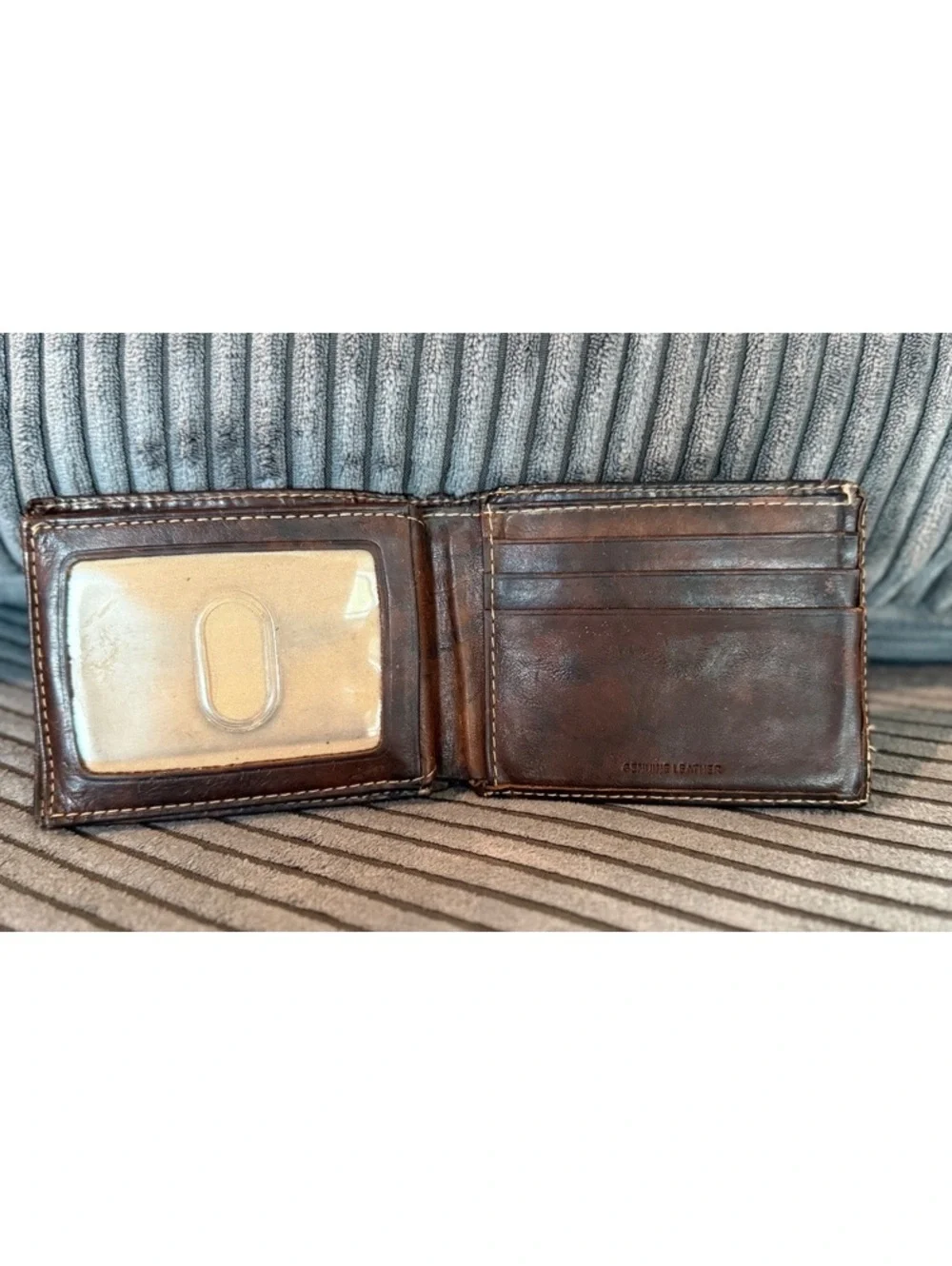 Vintage Dockers Brown Genuine Leather Men's Bi-Fold Wallet